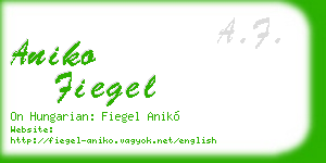aniko fiegel business card